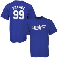 Manny Ramirez Los Angeles Dodgers Name and Number T-Shirt Manny Ramirez Los Angeles Dodgers Name and Number T-Shirt