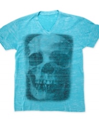 All other t-shirts take note: this graphic print v-neck from Bar III is heads above the rest. All other t-shirts take note: this graphic print v-neck from Bar III is heads above the rest.
