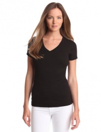 Three Dots Women's Shortsleeve Mid-V Neck Tee Three Dots Women's Shortsleeve Mid-V Neck Tee