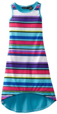 One Step Up Girls 2-6X Stripe Tank Maxi, Aqua Crest, Small/4 One Step Up Girls 2-6X Stripe Tank Maxi, Aqua Crest, Small/4