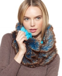 Everything is more fabulous with faux fur, especially with this gorgeous neck wrap from Betsey Johnson that puts some panache into your winter wardrobe. Everything is more fabulous with faux fur, especially with this gorgeous neck wrap from Betsey Johnson that puts some panache into your winter wardrobe.