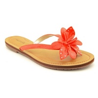 Alfani Sweetie Open Toe Thongs Sandals Shoes Orange Womens