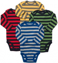 Carter's Baby Boys 4-pack Long-sleeve Bodysuits (NB-24M) (12 Months, Striped Multi) Carter's Baby Boys 4-pack Long-sleeve Bodysuits (NB-24M) (12 Months, Striped Multi)