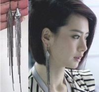 JC142 Silver Earring, Dangle Irregular Long Chain, Drop Earrings JC142 Silver Earring, Dangle Irregular Long Chain, Drop Earrings