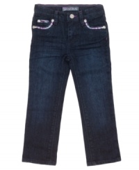 Add some fun detail to her everyday outfits with these accented jeans from Levi's. Add some fun detail to her everyday outfits with these accented jeans from Levi's.