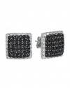 Effy Jewlery 14K White Gold Black Sapphire & Diamond Earrings