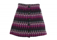 Free People Women's A-Line Sweater Skirt Purple Combo S Free People Women's A-Line Sweater Skirt Purple Combo S