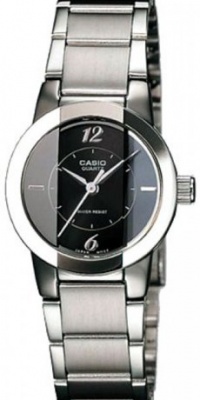 Casio Women's LTP1230D-1C Stainless-Steel Quartz Watch with Black Dial