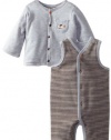 Little Me Baby-Boys Newborn Plane Coverall Set and Hat, Grey Multi, 3 Months