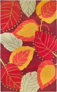 Rizzy Home CT1583 Country 3-Feet by 5-Feet Area Rug, Red Rizzy Home CT1583 Country 3-Feet by 5-Feet Area Rug, Red