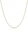 14k Gold Light Rope Chain Necklace