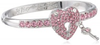 Betsey Johnson Holiday Boxed Gift Box with Crystal Heart Hinged Bangle Bracelet, 7.5 Betsey Johnson Holiday Boxed Gift Box with Crystal Heart Hinged Bangle Bracelet, 7.5