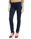 Calvin Klein Jeans Women's Ultimate Skinny with Coating, Blue Black, 12