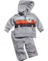 GUESS Kids Boys Newborn Color-Blocked Hoodie and Pants Set (0-9m), GREY HEATHER (6/9M)