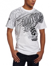Southpole Men's Asymmetric Flock And Screen Print Graphic Tee Southpole Men's Asymmetric Flock And Screen Print Graphic Tee