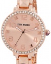 Steve Madden Women's SMW00035-03 Rose Gold Pyramid Link Bracelet Watch