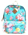 Steve Madden BSKOOLL Madden Girl Backpack, Aqua Floral