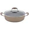 Anolon Advanced Bronze Hard Anodized Nonstick 5.5-Quart Covered Braiser with Rack