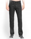 GUESS Men's Desmond Relaxed Straight Jeans in Black Solar Wash, 32 Inseam