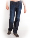 GUESS Men's Desmond Relaxed Straight Jeans in Diffraction Wash, 30 Inseam