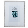 Lawrence Frames 710080 5 by 7-Inch Silver Metal Rope Picture Frame, 8 by 10-Inch Matted