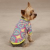 Casual Canine Polyester/Cotton Starburst Tie Dye Dog Pullover Tee, Medium, 16-Inch, Yellow