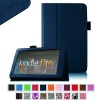 FINTIE (Navy) Slim Fit Folio Stand Leather Case for Amazon Kindle Fire 7 Tablet -10 Color Options (does not fit Kindle Fire HD)