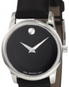 Movado Women's 0606503 Museum Stainless Steel and Leather Strap Watch