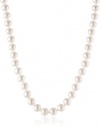 White Freshwater Cultured Pearl Necklace with Sterling Silver Clasp (9-10mm), 18