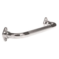 AquaSense Knurled Chrome Grab Bar with Rotating Flange, 12 Inches