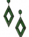 TRENDY FASHION DIAMOND SHAPE EPOXY STONE EARRING BY FASHION DESTINATION | (Green)