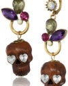 Betsey Johnson St. Barts Skull Drop Earrings