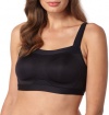 Playtex Women's Play Weekender Convertible Wirefree Bra, Black, X-Large