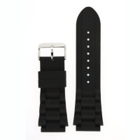 Watch Band Silicone Rubber Link Heavy Black Strap Waterproof Stainless Buckle 20 millimeters Watch Band Silicone Rubber Link Heavy Black Strap Waterproof Stainless Buckle 20 millimeters