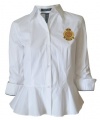 RALPH LAUREN Women's Peplum Cotton Workshirt