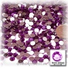 The Crafts Outlet 144-Piece Round Rhinestones, 5mm, Purple Amethyst