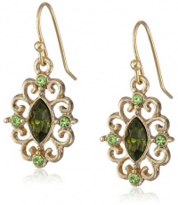 1928 Jewelry Gold-Tone Crystal Navette Drop Earrings 1928 Jewelry Gold-Tone Crystal Navette Drop Earrings