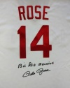 Pete Rose Autographed Signed Reds Majestic Jersey big Red Machine - PSA/DNA Certified - Autographed MLB Jerseys