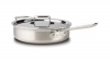 All-Clad BD55404 Brushed d5 Stainless Steel 5-Ply Bonded Dishwasher Safe 4-Quart Saute Pan with Lid/Cookware, Silver