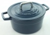 Cobalt Blue Enameled Cast Iron 3 Qt. Round Dutch Oven Casserole