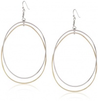 Jessica Simpson Two Tone Drop Hoop Earrings Jessica Simpson Two Tone Drop Hoop Earrings