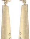 Kenneth Cole New York Metal Edge Geometric Pave Stick Linear Drop Earrings