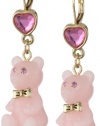 Betsey Johnson Heart Candy Boost Gummy Bear Drop Earrings