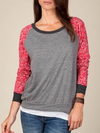 Eco-Heather Slouchy Pullover (MEDIUM, BANDANA) Eco-Heather Slouchy Pullover (MEDIUM, BANDANA)