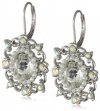 Betsey Johnson Stone & Pearl Crystal and Pearl Oval Drop Earrings