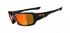 Oakley MotoGP Fives Squared Men's Sunglasses,Polished Black/Fire Iridium Lens,55 mm