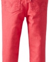 Levi's Girls 2-6X Daria Denim Legging, Strawberry, 3T