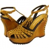 Lisa for Donald J Pliner Shiloh Studded Wedge Sandals, Mustard/White Wash, (6.5M)