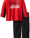 Under Armour Baby-Boys Infant Horizon Fade Tee Set, Red/Grey, 18 Months