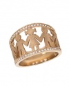 Effy Jewlery 14K Rose Gold Diamond Silhouette Ring, .25 TCW Ring size 7